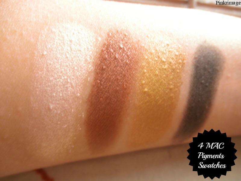 You are currently viewing 4 MAC pigments Swatches