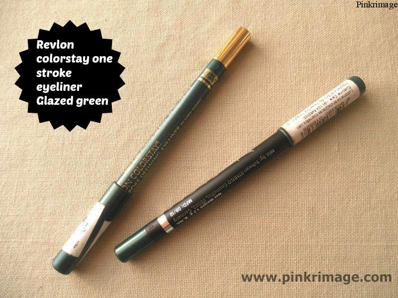 You are currently viewing Revlon colorstay one stroke eyeliner in Glazed green-Review, swatch, Dupe