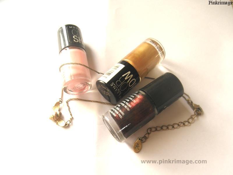 You are currently viewing Maybelline Color Show Nail polishes Wine & Dine, Cotton candy and bold gold-Reviews and NOTD