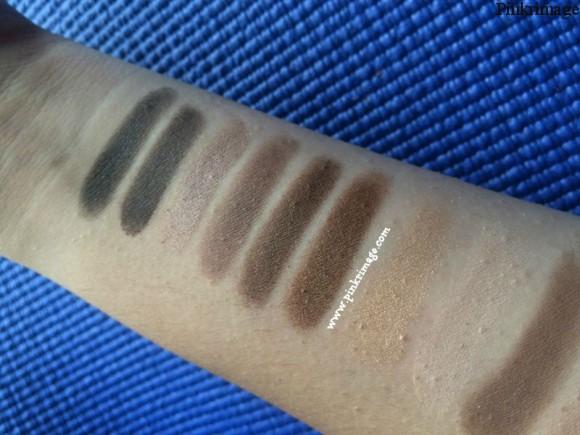 maybelline nudes eyeshadow pallette swatches 2