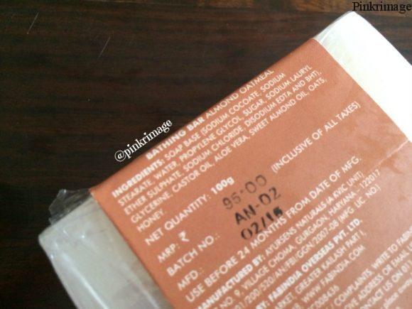 Fabindia almond oatmeal soap review (2)