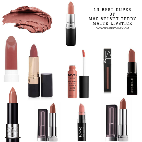 Dupes for MAC velvet teddy matte lipstick from drugstore & luxury brands