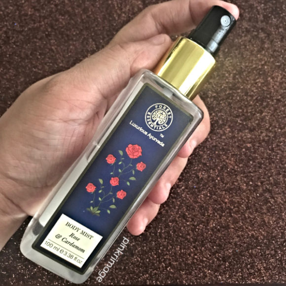 Forest Essentials Rose and cardamom body mist