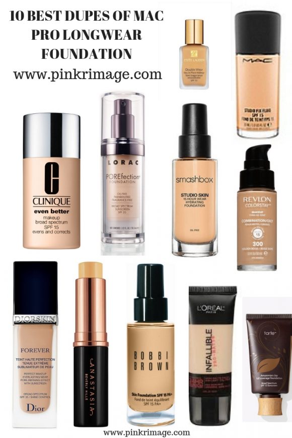 MAC Pro Longwear foundation Dupe list